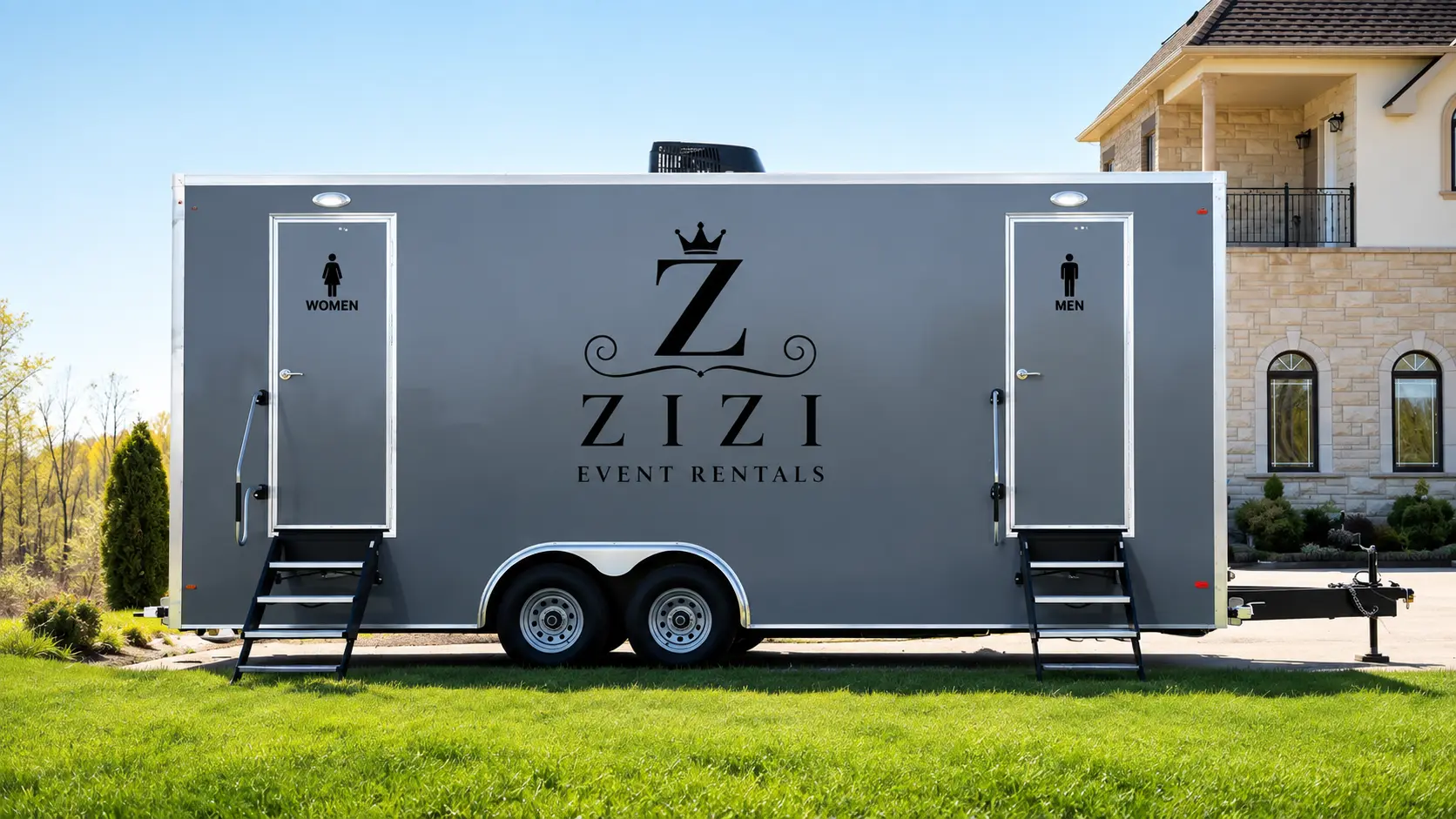 4 Stall Unit luxury restroom trailer
