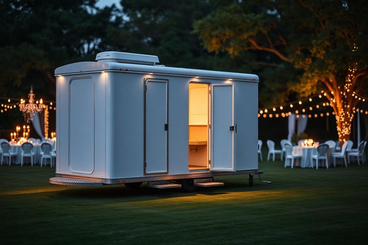 Luxury restroom trailer at private events