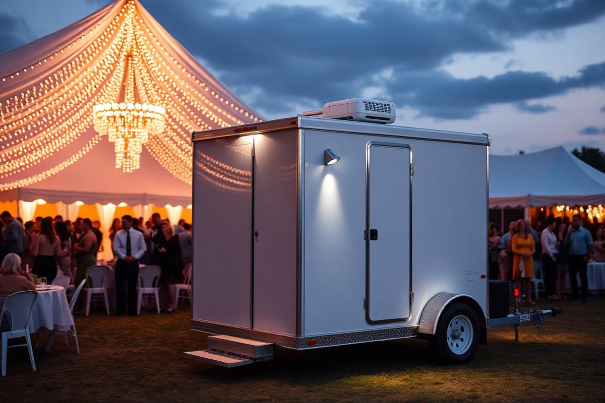 Luxury restroom trailer at special events